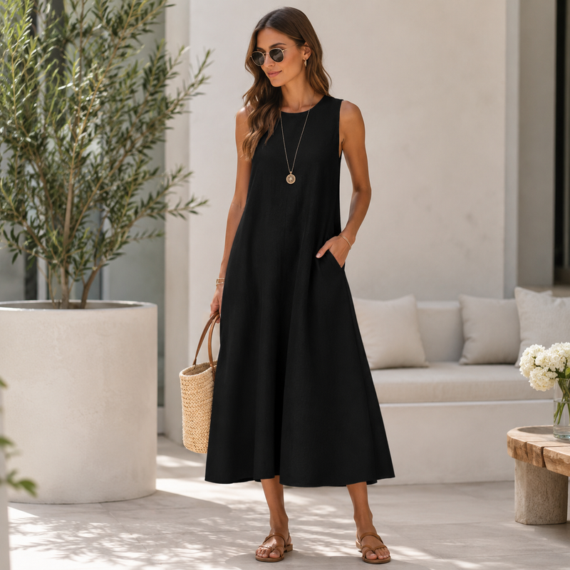 Lucy™ - Lange Casual Zomerjurk met zakken