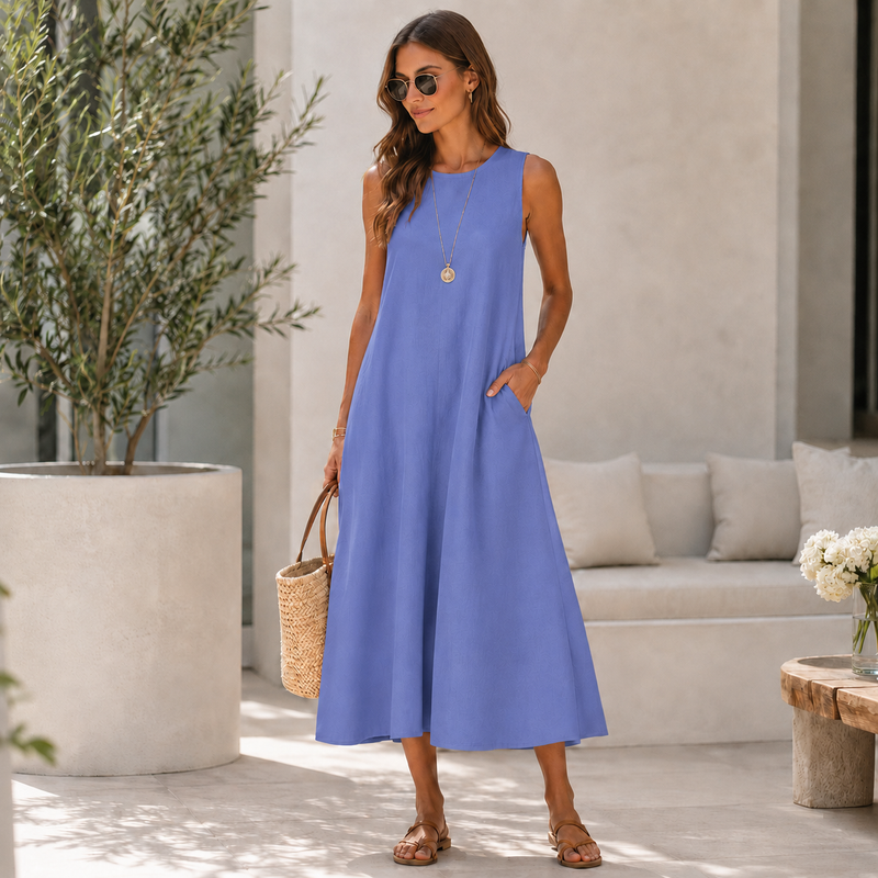 Lucy™ - Lange Casual Zomerjurk met zakken