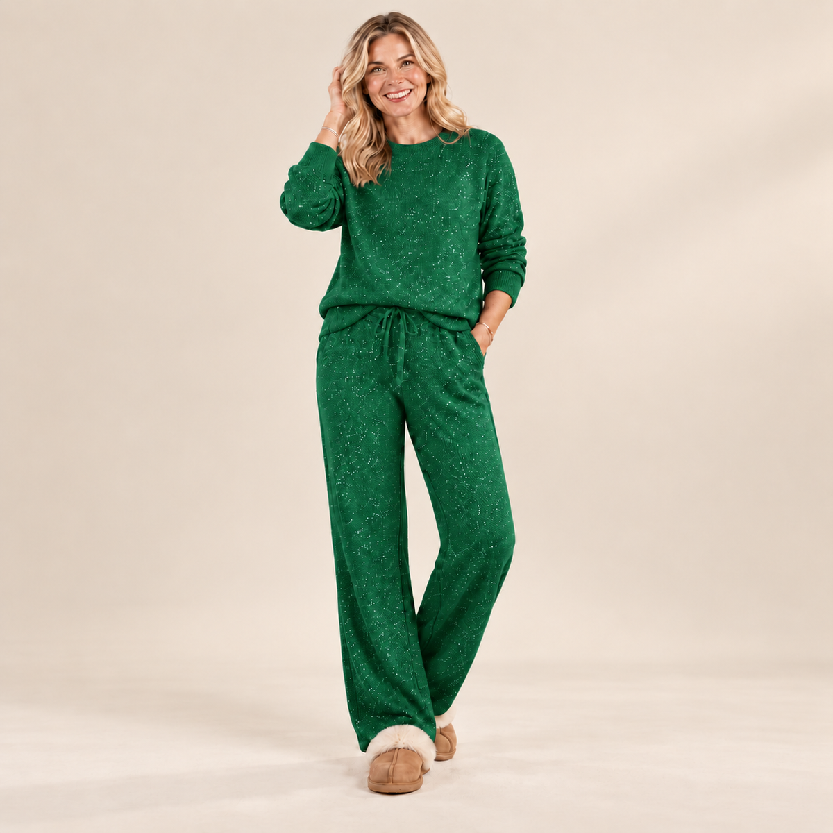 Feestelijke Glitter Kerstset voor Dames