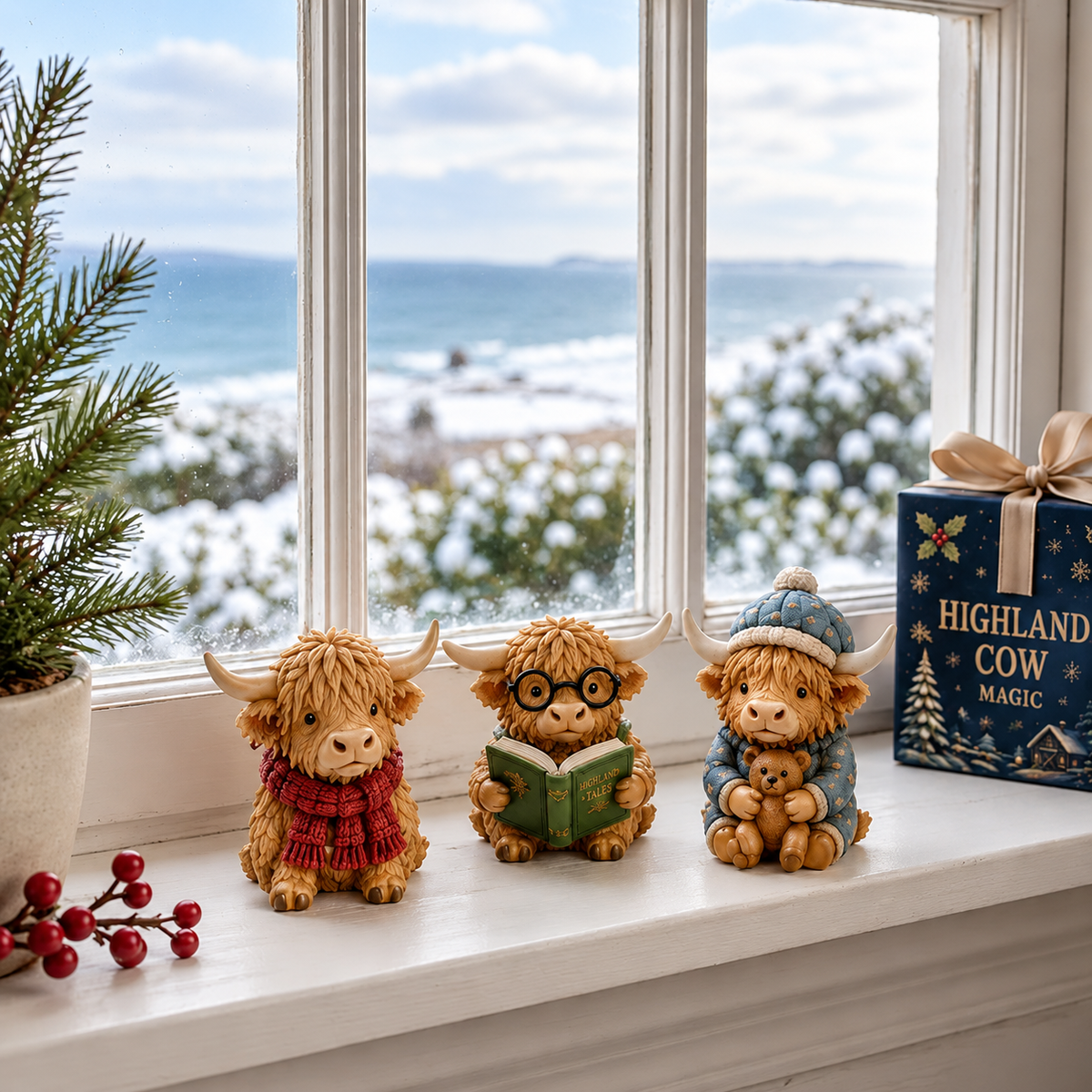 Highland Cow™ Adventskalender 2026 – 24 Dagen Kerstplezier