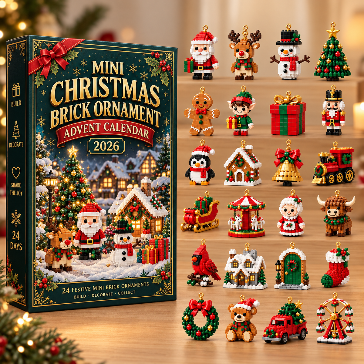 MerryBricks™ | Kerst Adventskalender - 24 Feestelijke Bouwfiguren