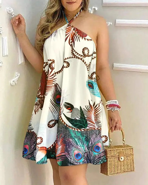 Stijlvolle Boho Halter Zomerjurk